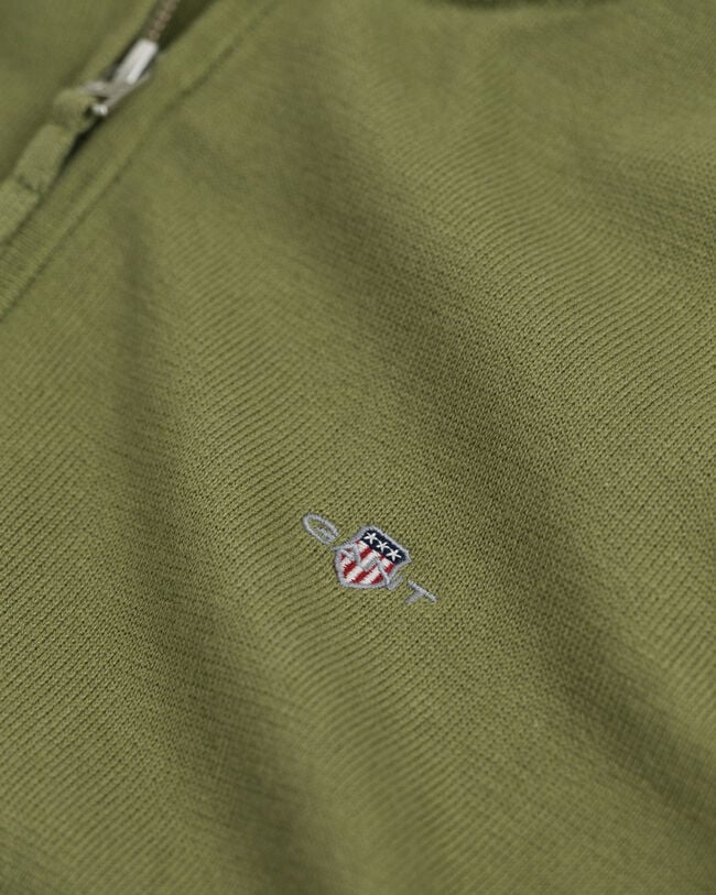 Maglia in cotone con zip corta Shield Teens