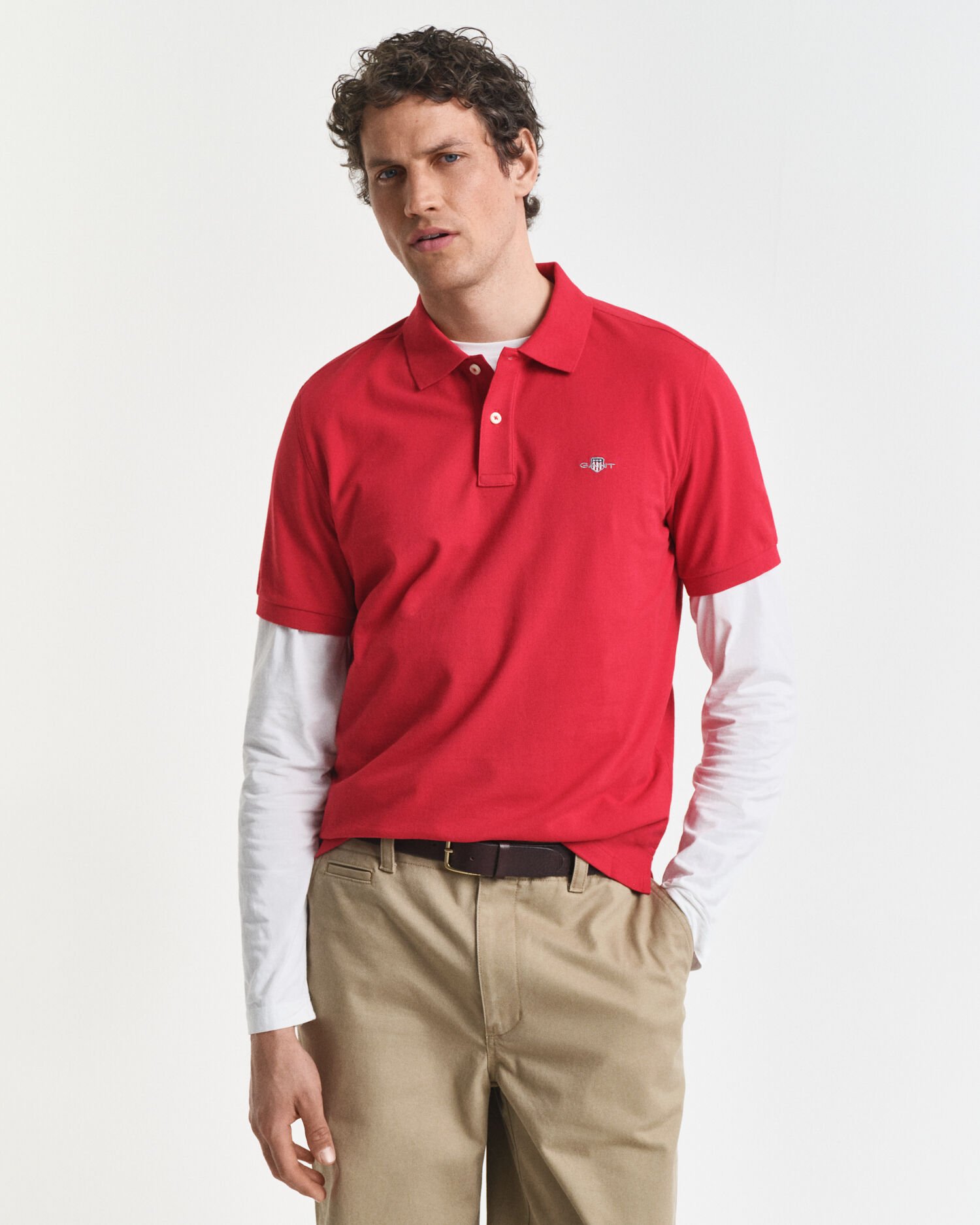 Polo Shield in piqué regular fit
