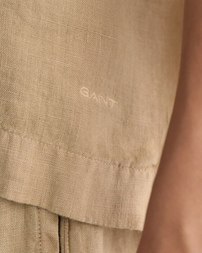 Camicia in lino a maniche corte Boxy Teen Girls