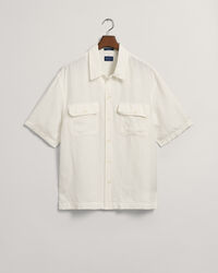 Camicia a maniche corte in lyocell di lino relaxed fit