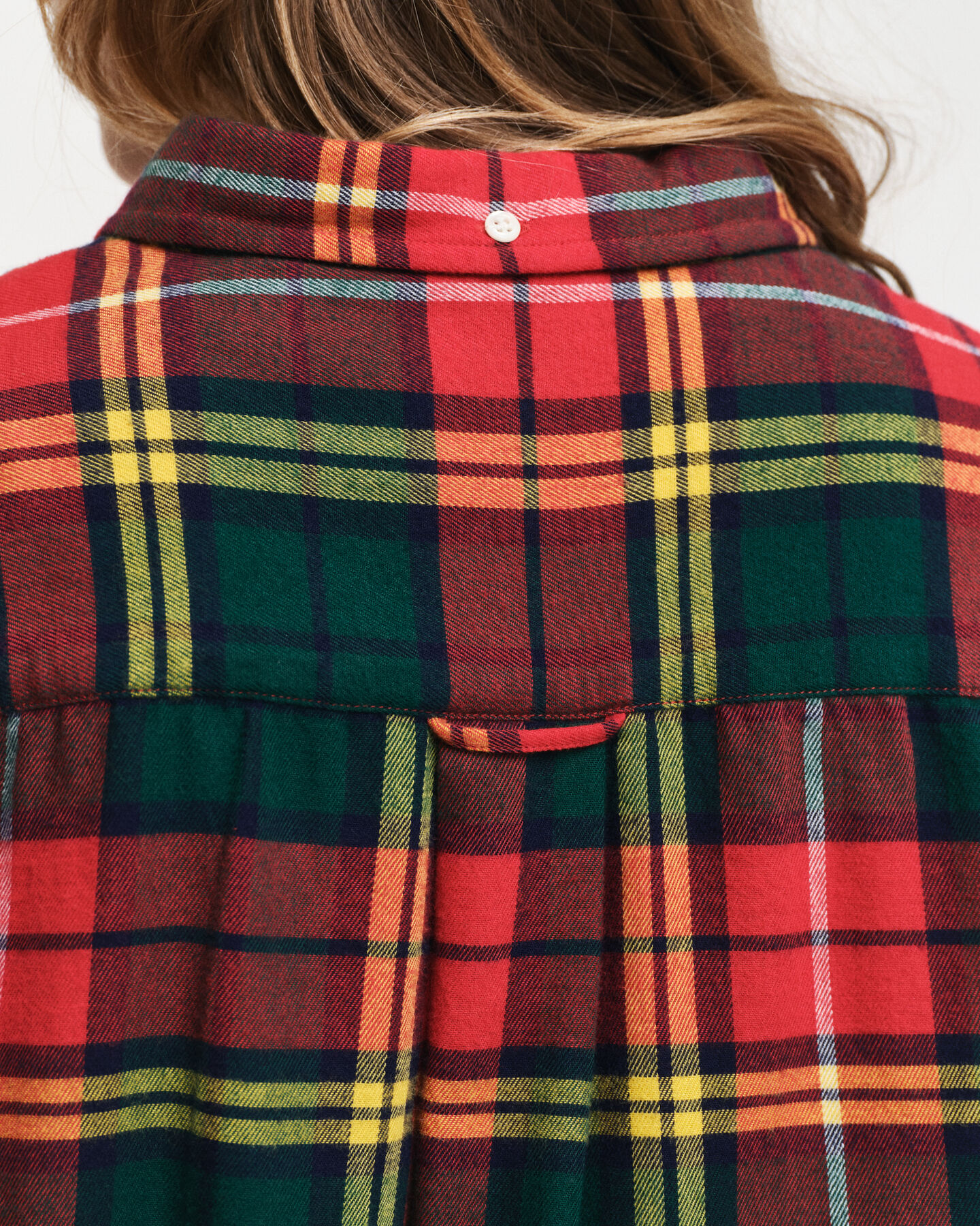 Camicia in twill motivo scozzese relaxed fit