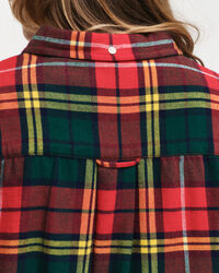 Camicia in twill motivo scozzese relaxed fit