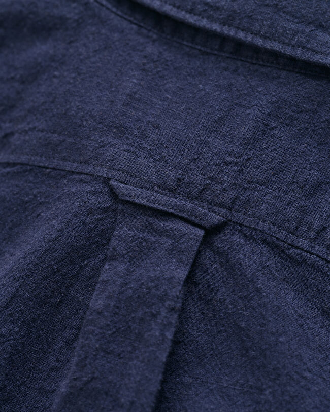 Camicia a maniche corte in lino e cotone Kids