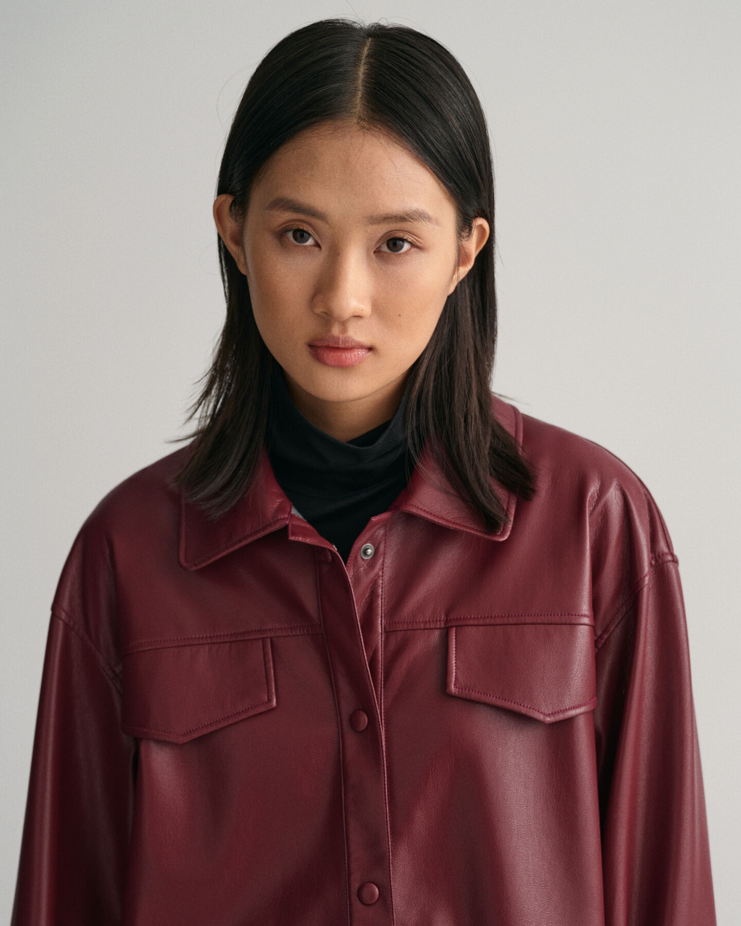 Camicia giacca in finta pelle