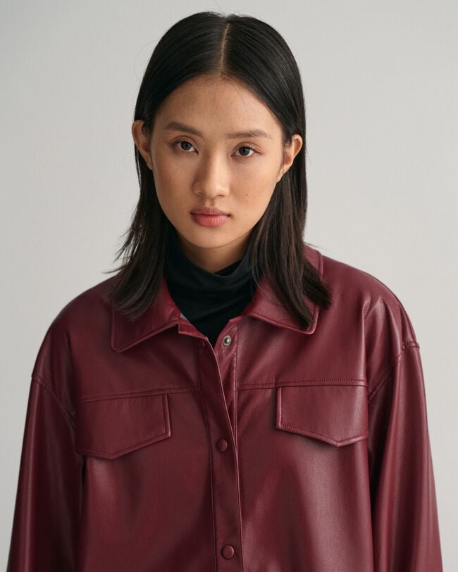 Camicia giacca in finta pelle