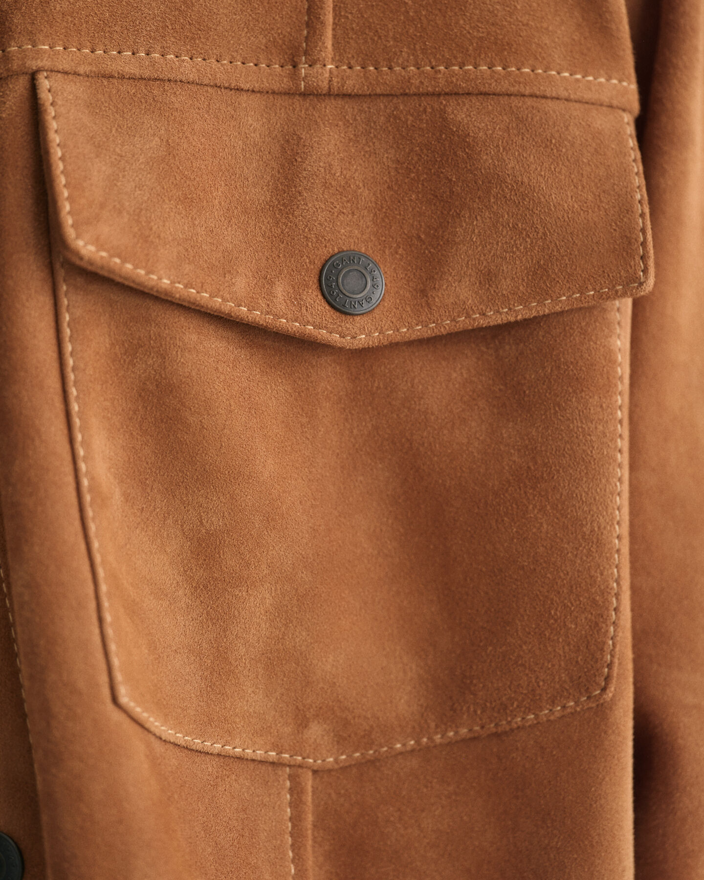 Camicia in camoscio oversize