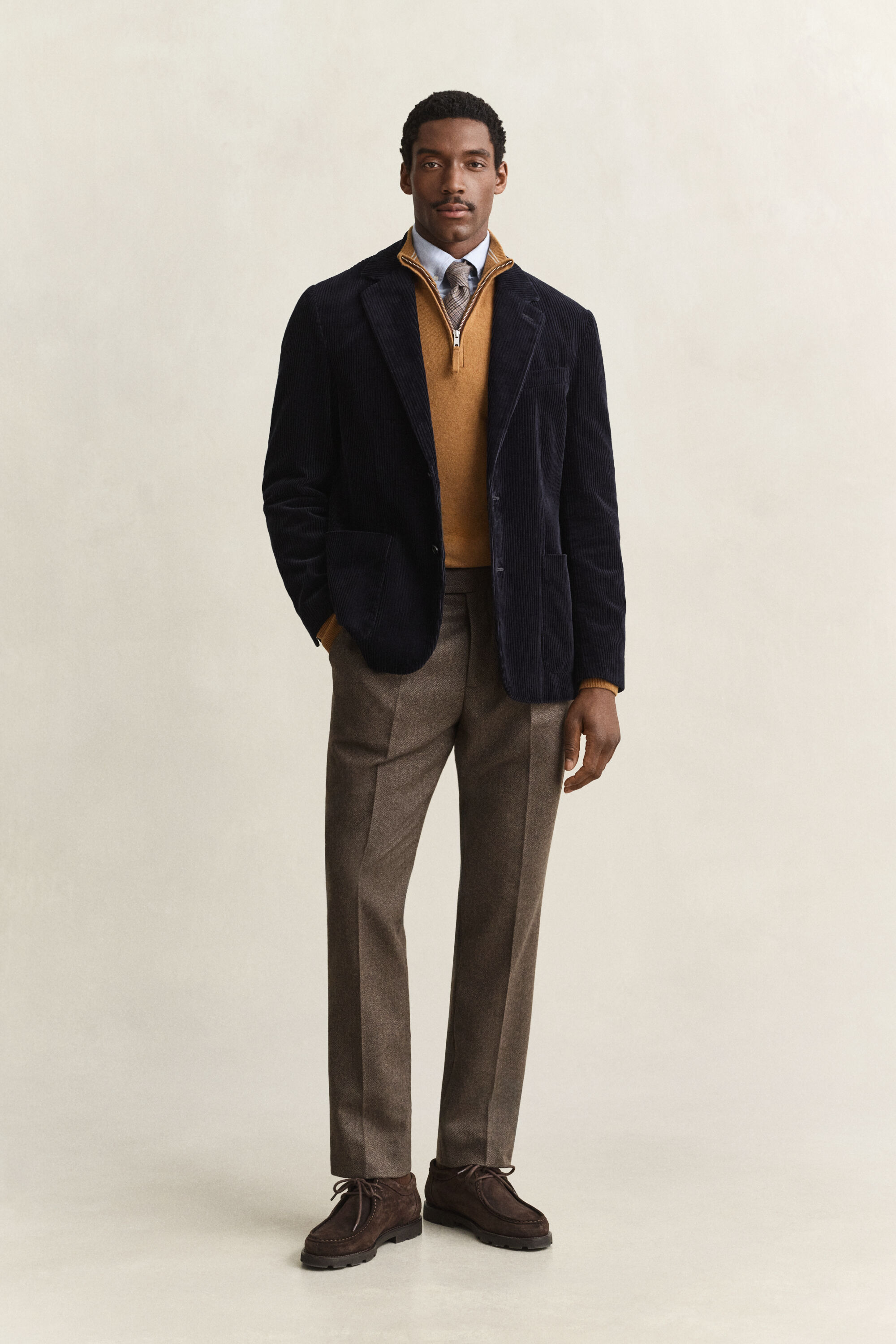 Maglia in lana d’agnello con zip corta
