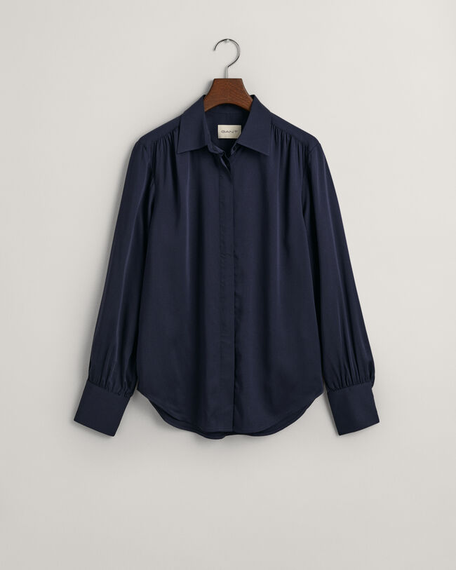 Camicia in raso regular fit