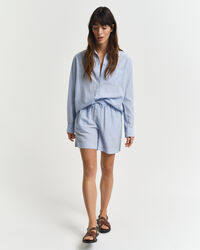 Pantaloncini in seersucker a righe tono su tono