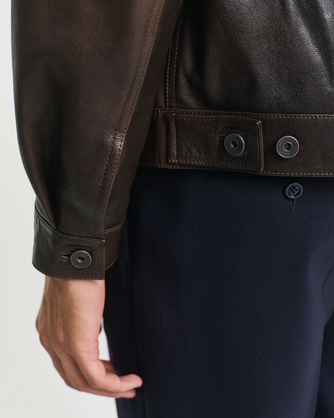 Giacca Trucker in pelle