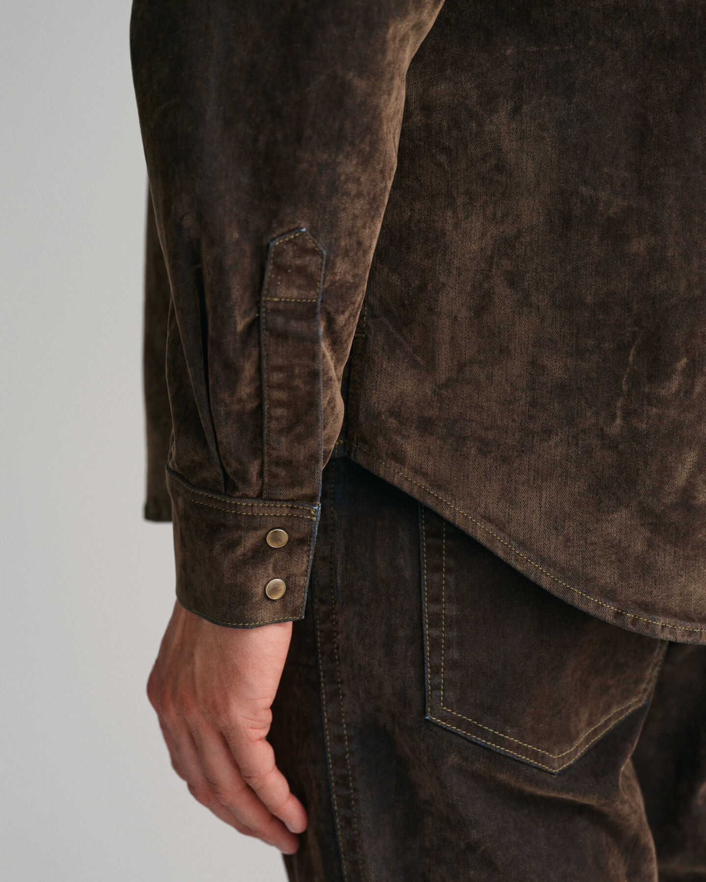 Camicia Rodeo oversize in velluto floccato