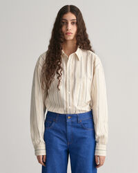 Camicia in popeline Compact a righe oversize
