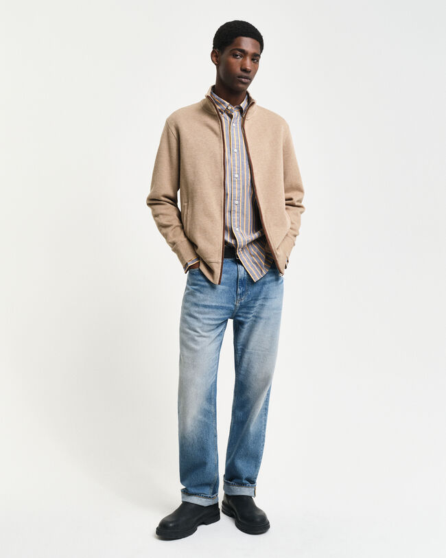 Cardigan con zip Sacker Rib