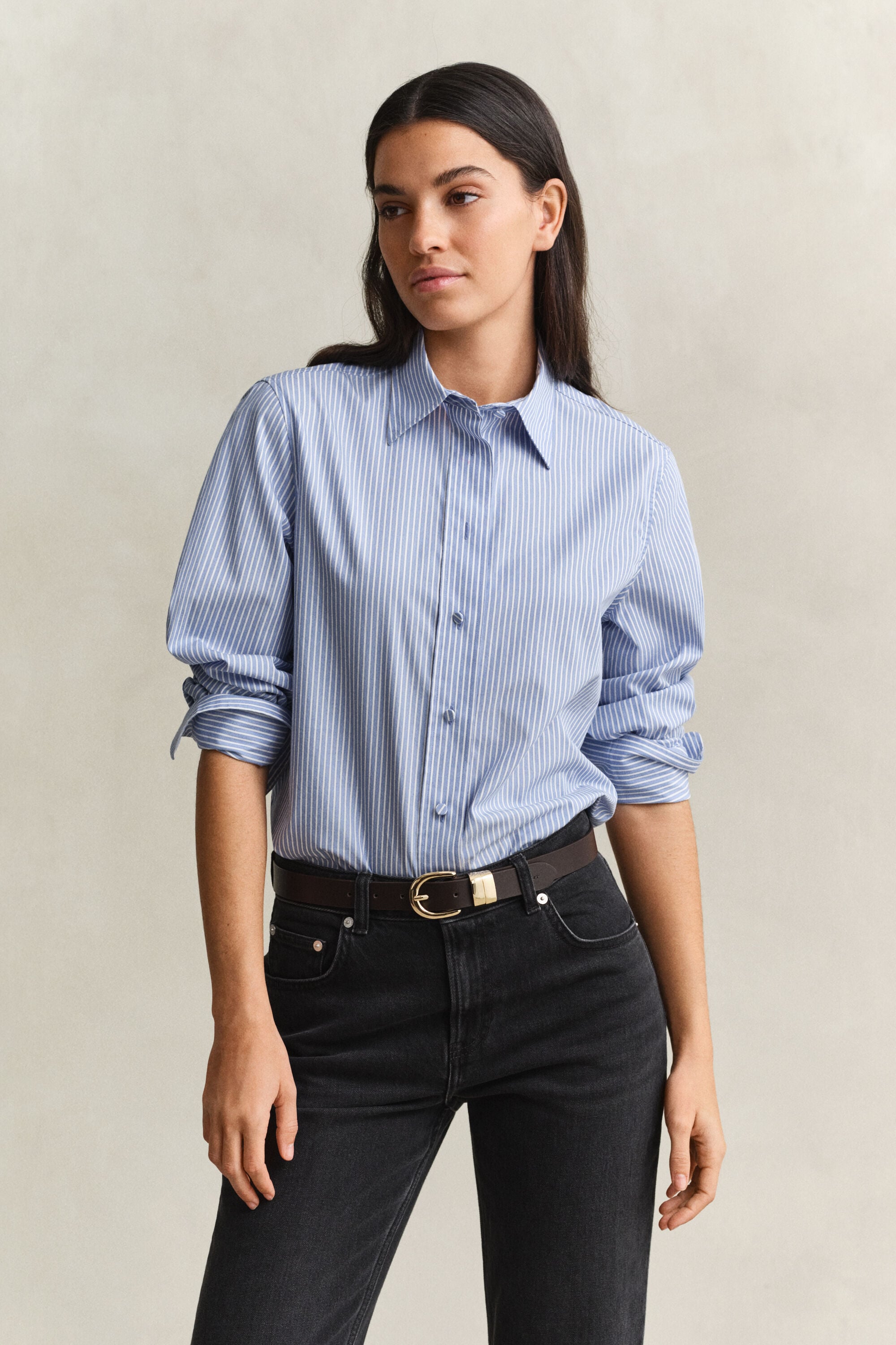 Camicia Yale a righe con carré