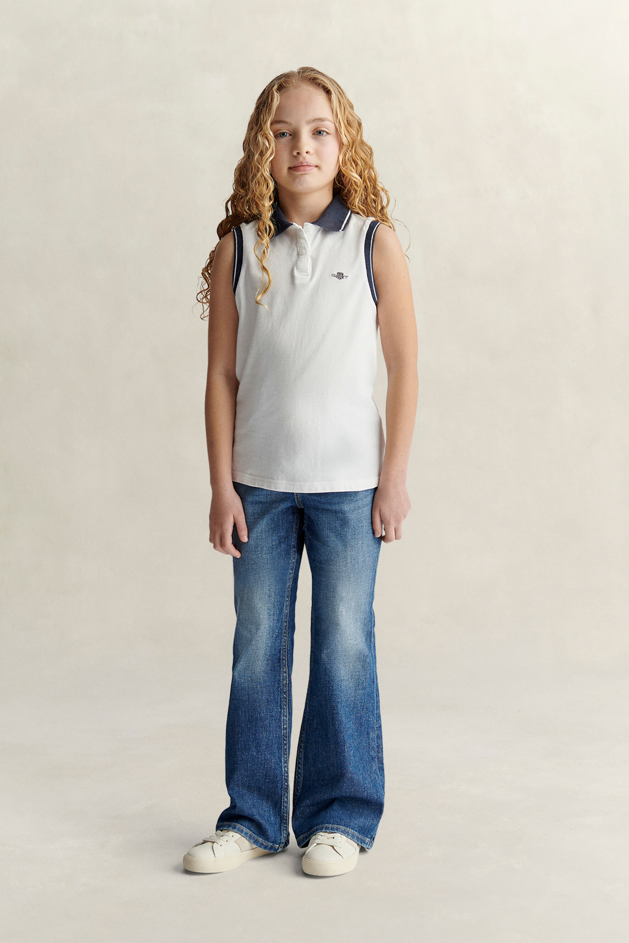 Polo Script smanicata Teen Girls