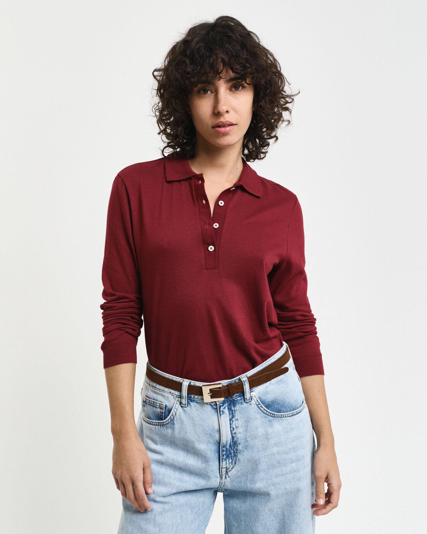 Polo maniche lunghe senza cuciture