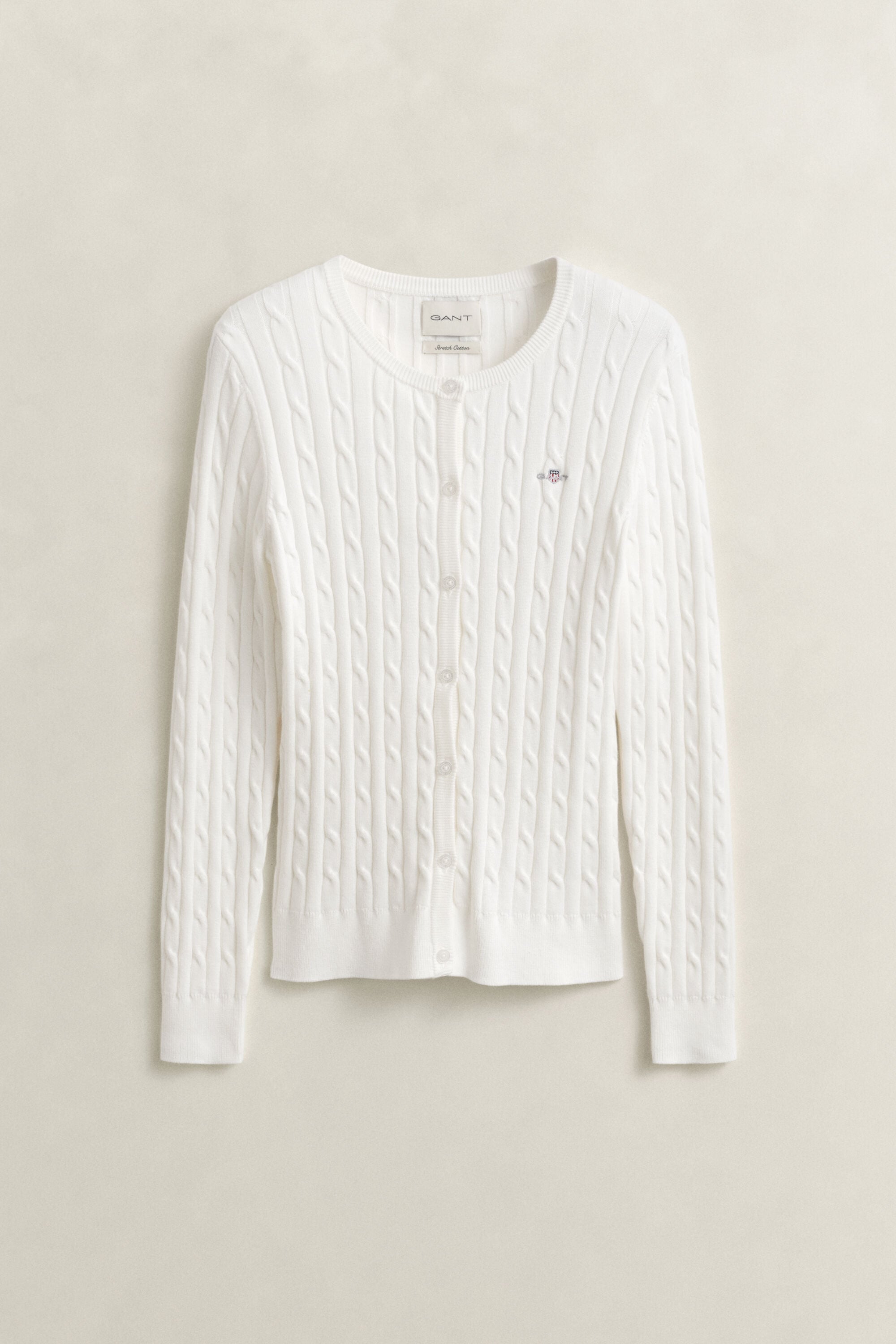 Cardigan in maglia con lavorazione a trecce