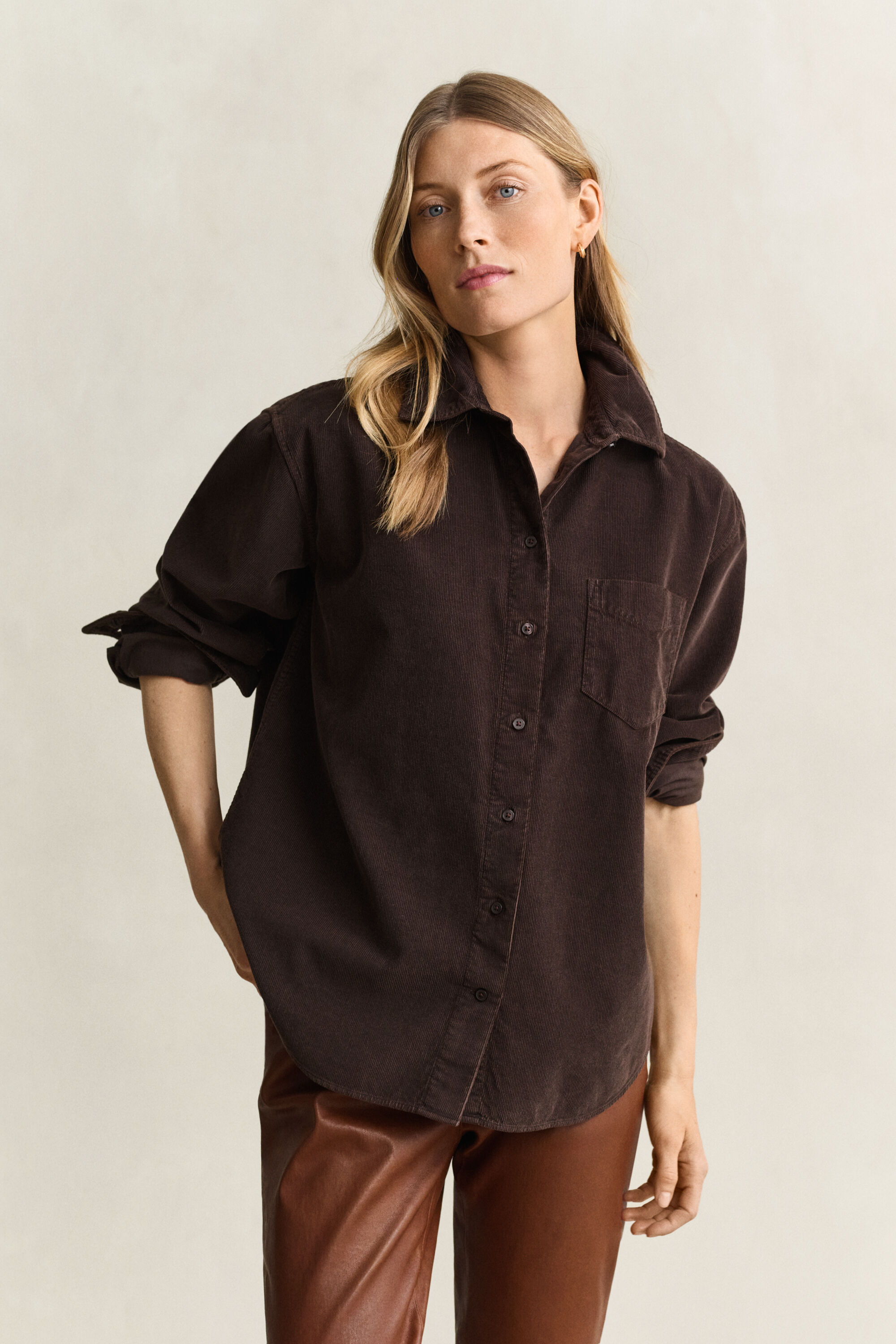 Camicia in velluto a coste relaxed