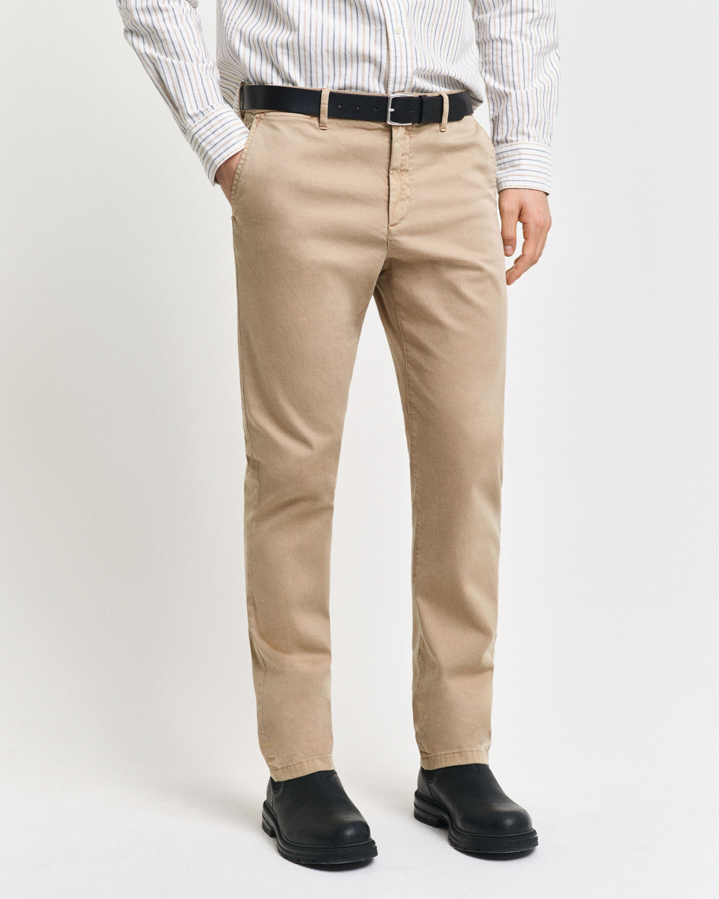 Pantaloni chino strutturati a ratiera slim fit