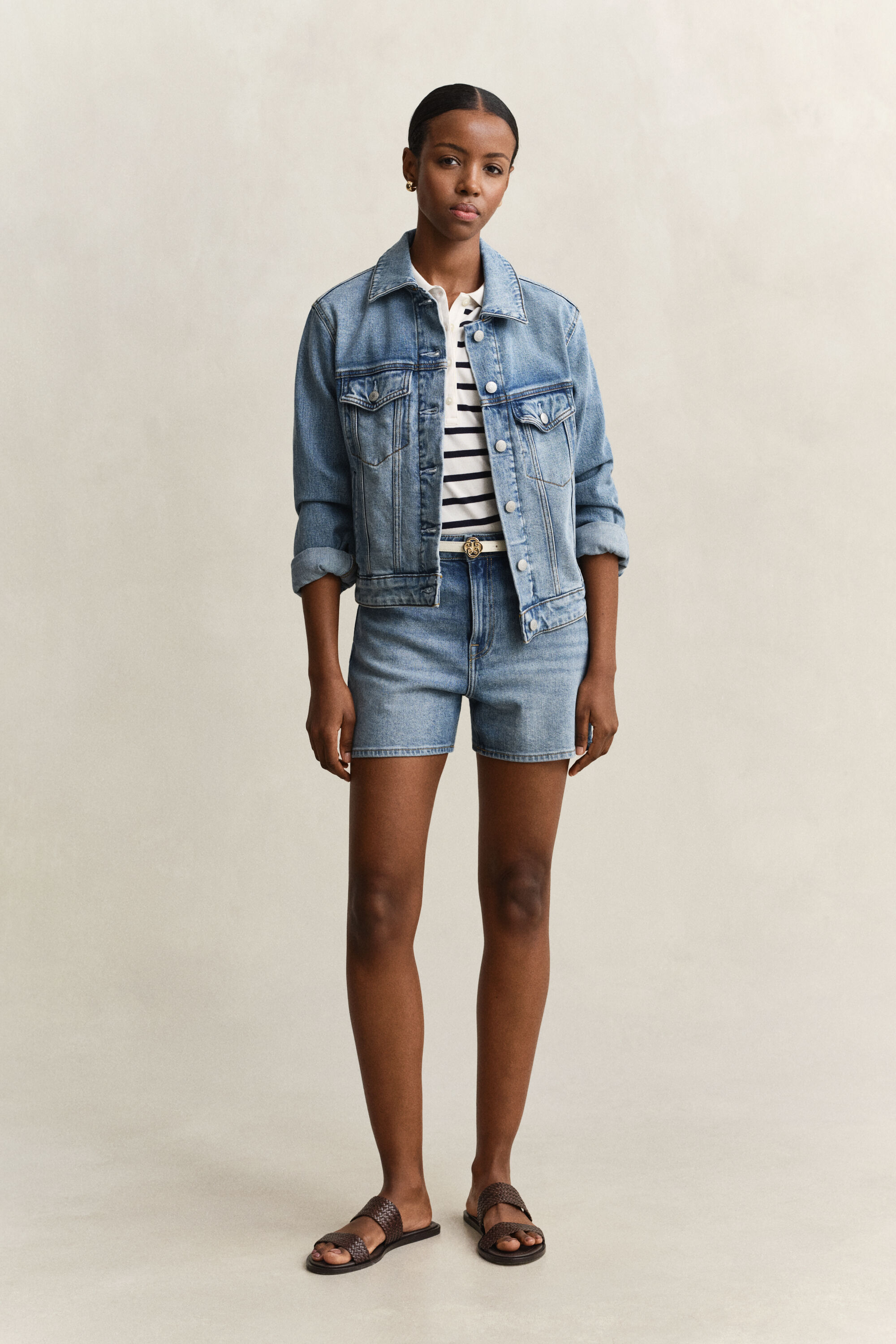 Polo a righe in piqué