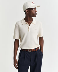 Polo in cotone micro texture