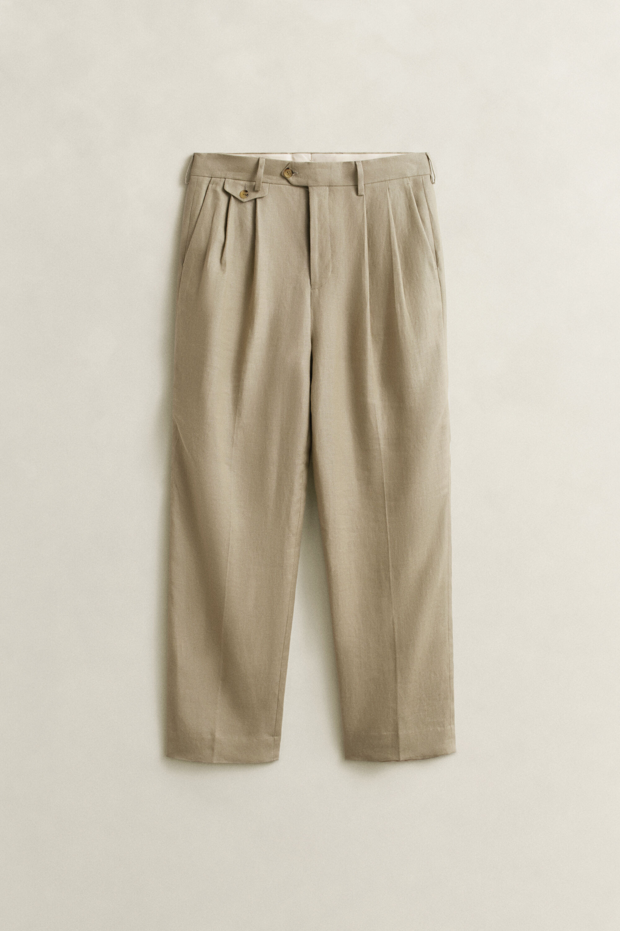 Pantaloni da abito in misto lino