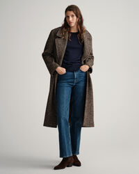 Maglia girocollo in cotone e cashmere