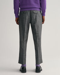 Pantaloni con motivo a spina di pesce stretti in fondo