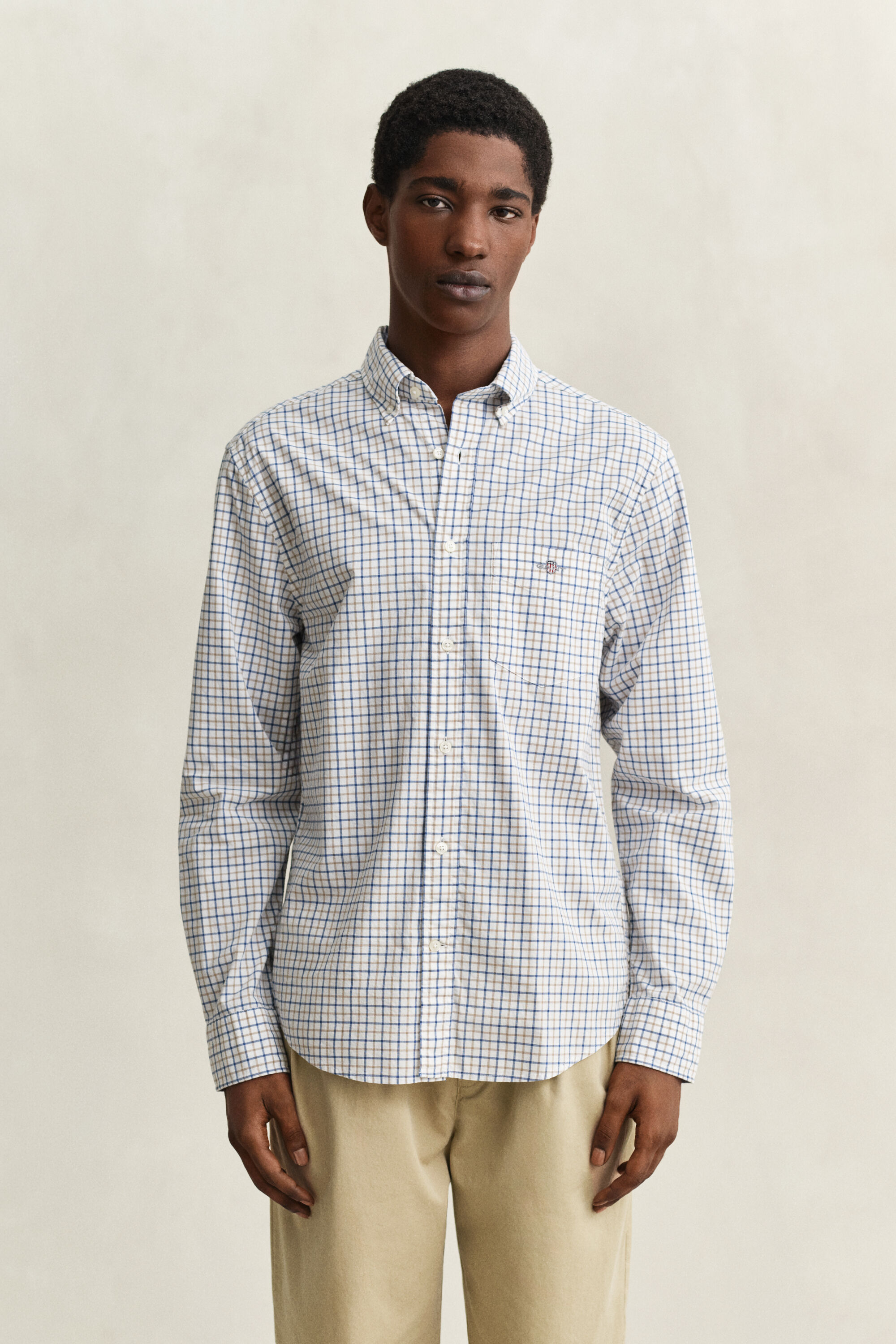 Classica camicia in popeline a quadri