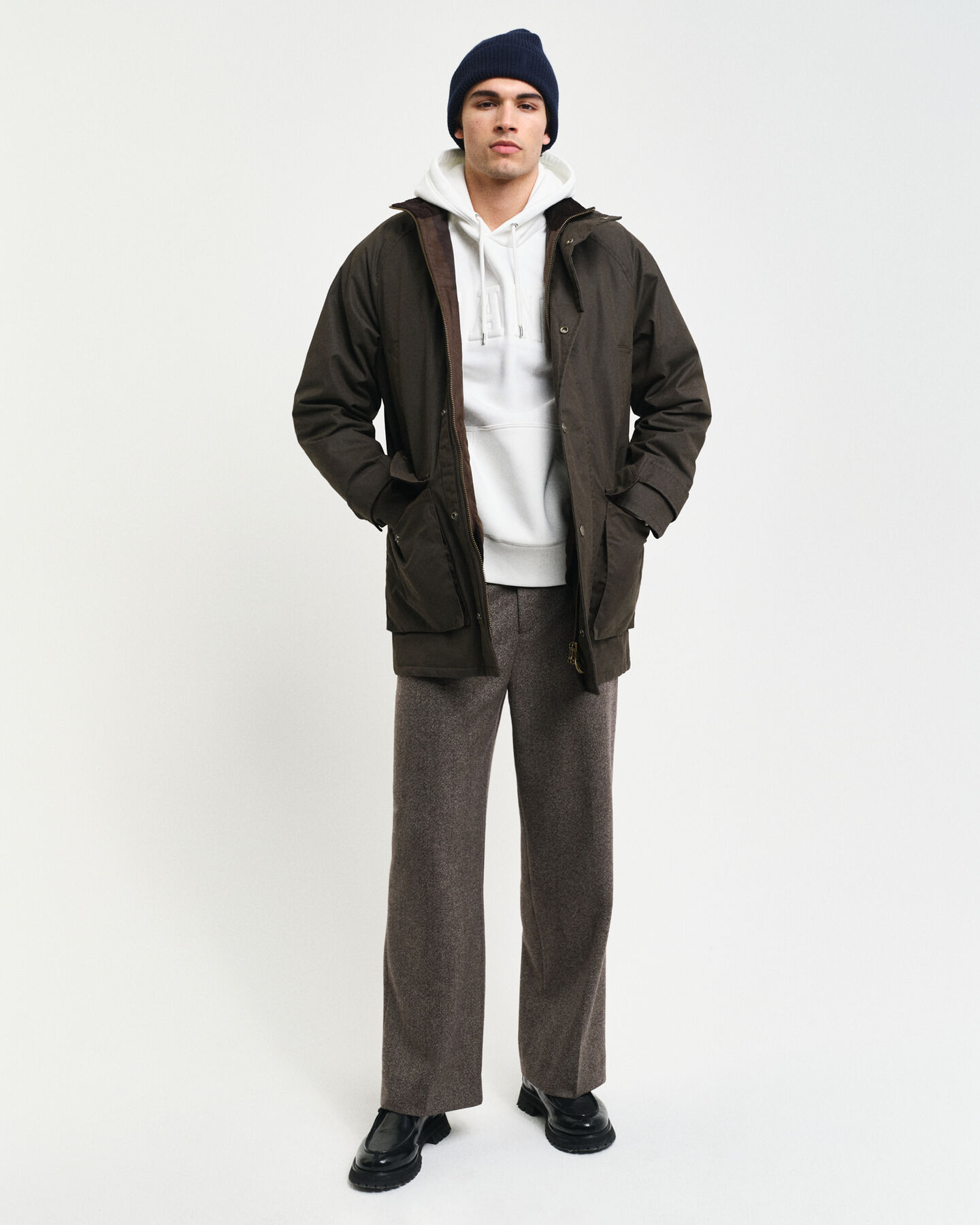 Felpa con cappuccio impressa