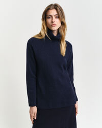 Maglia a collo alto con dettagli con motivo a spina di pesce