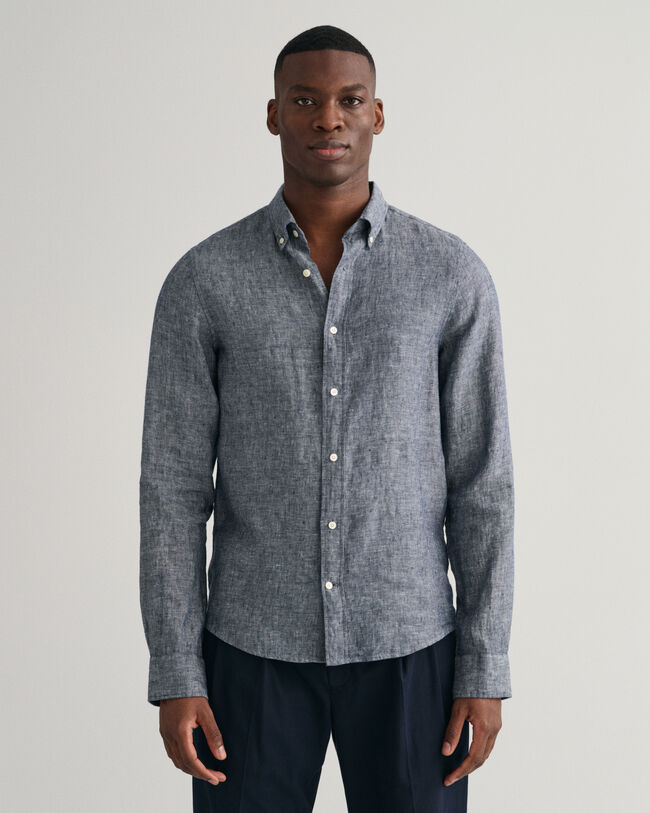 Camicia di lino slim fit