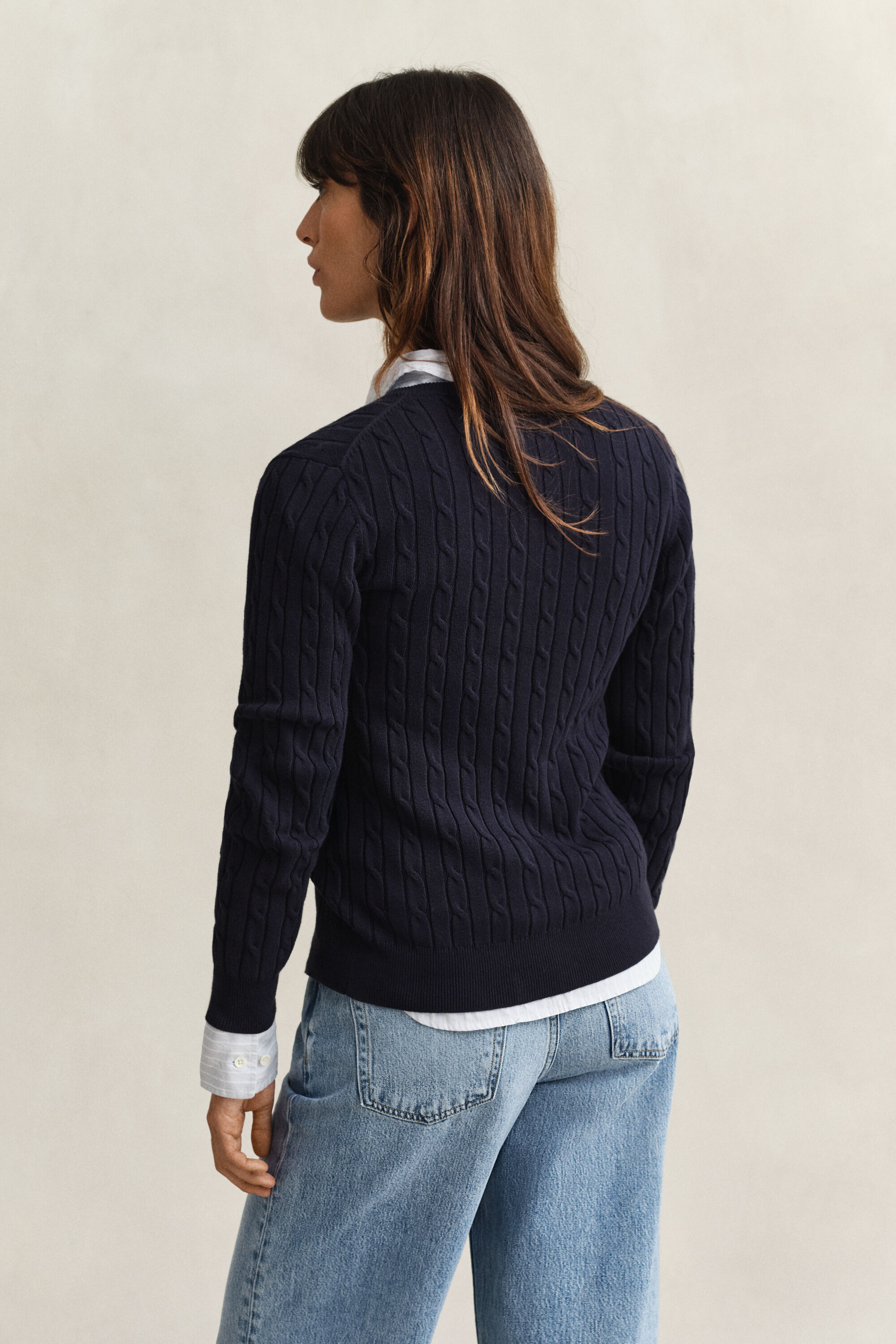 Cardigan in maglia con lavorazione a trecce