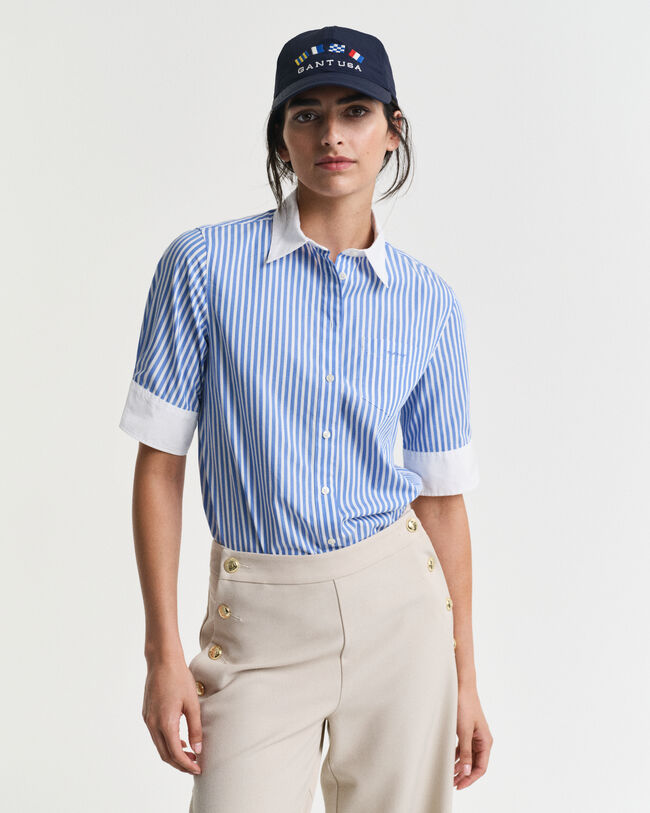 Camicia a righe a contrasto regular fit