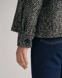 Giacca corta in lana con motivo