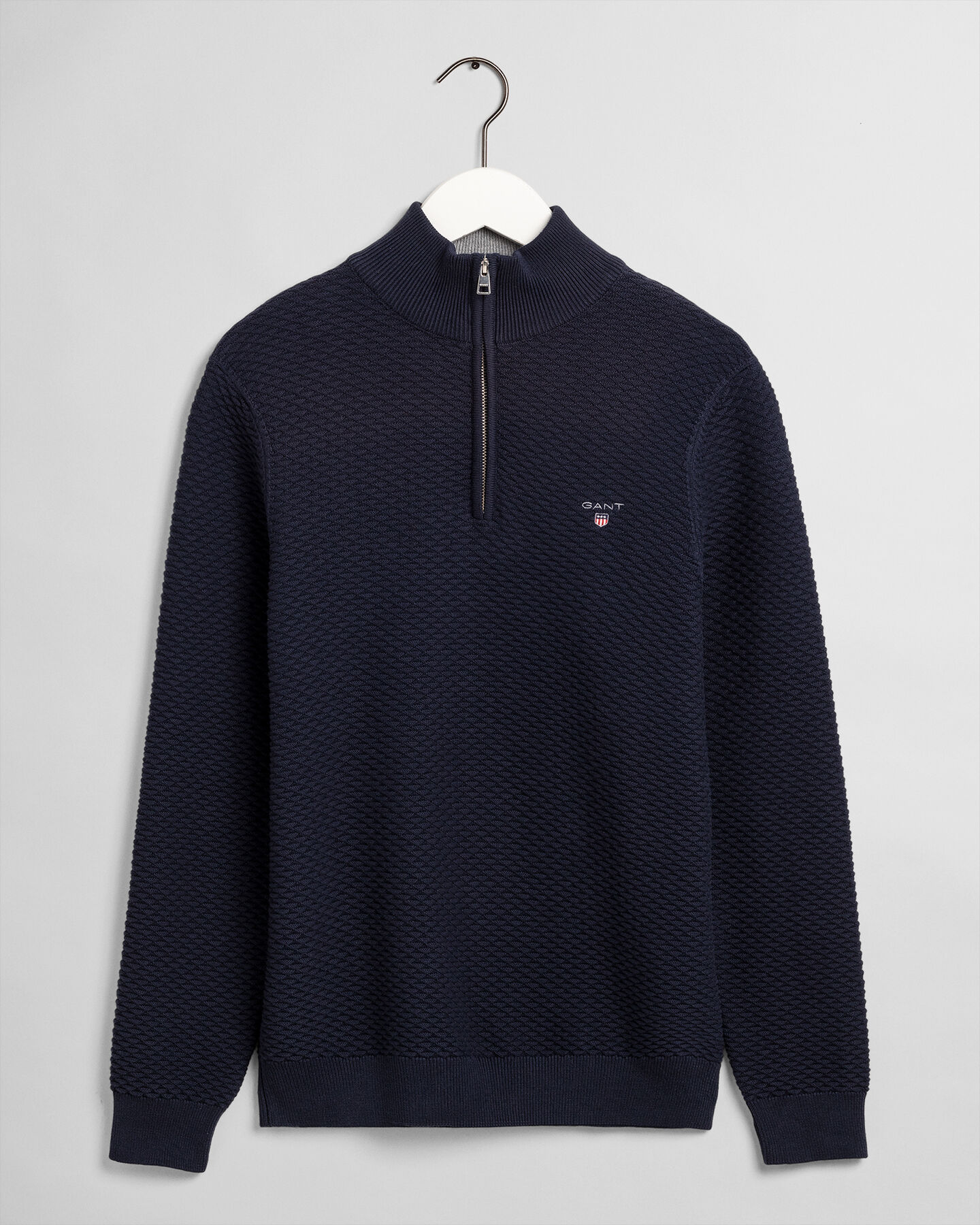 Maglia Triangle Texture con zip corta