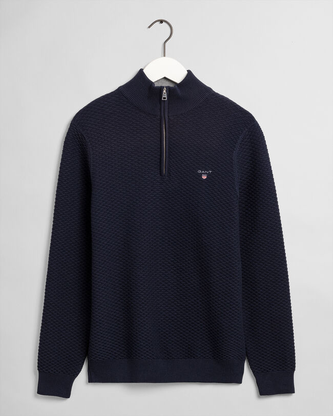 Maglia Triangle Texture con zip corta