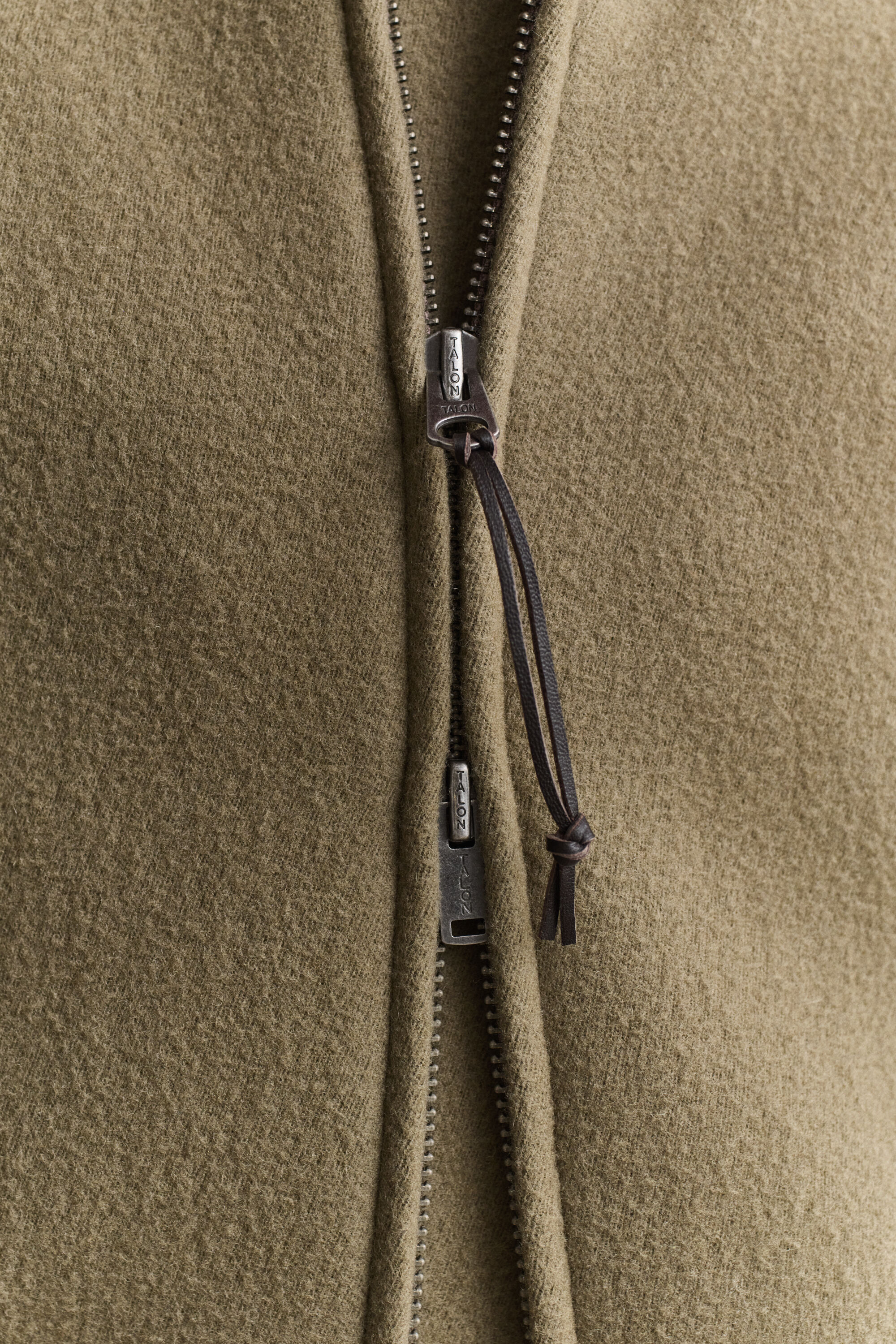 Giacca Aviator in lana e shearling