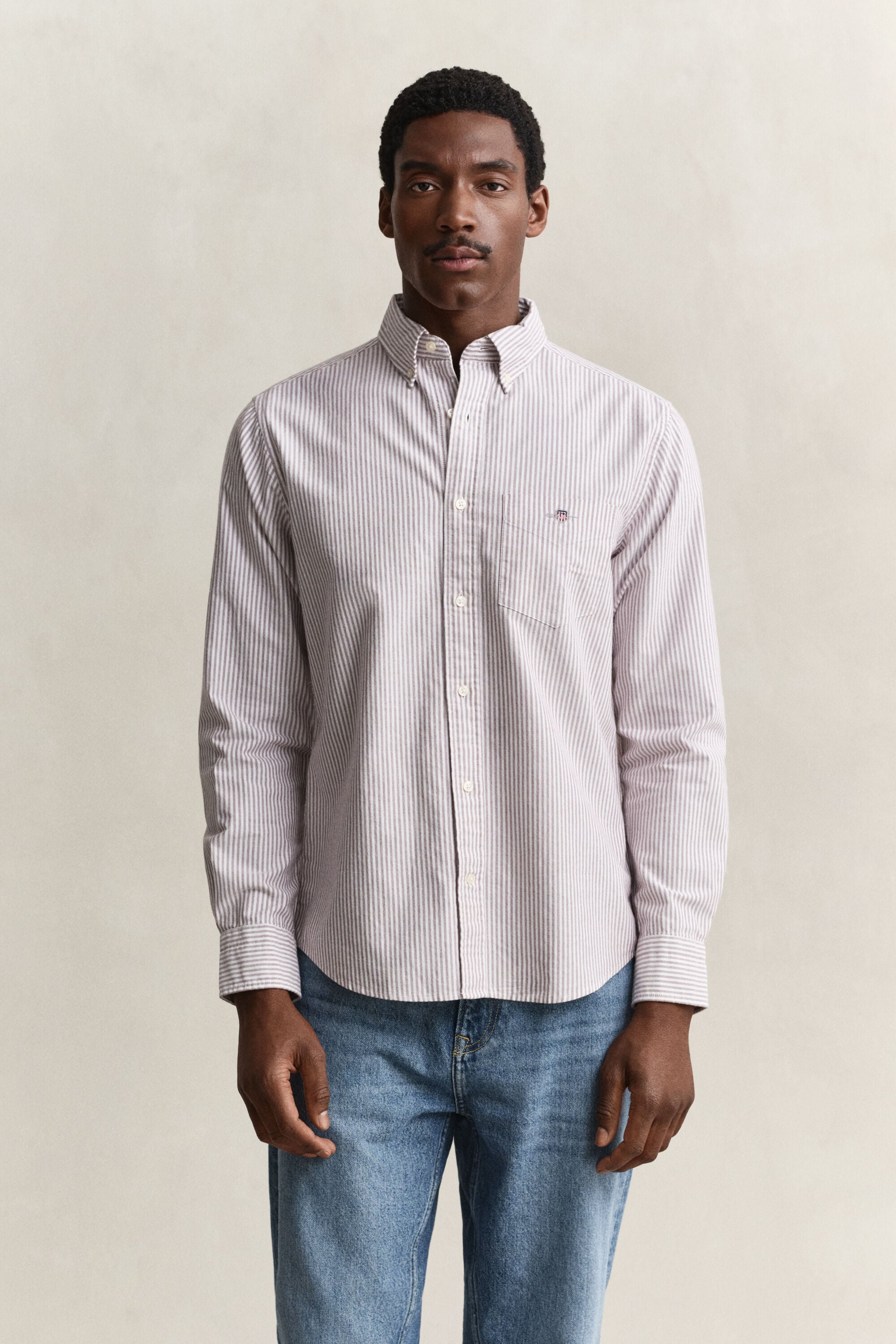 Camicia Oxford classica a righe Banker