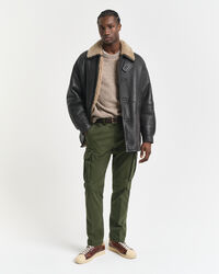 Pantaloni cargo in twill di cotone regular fit