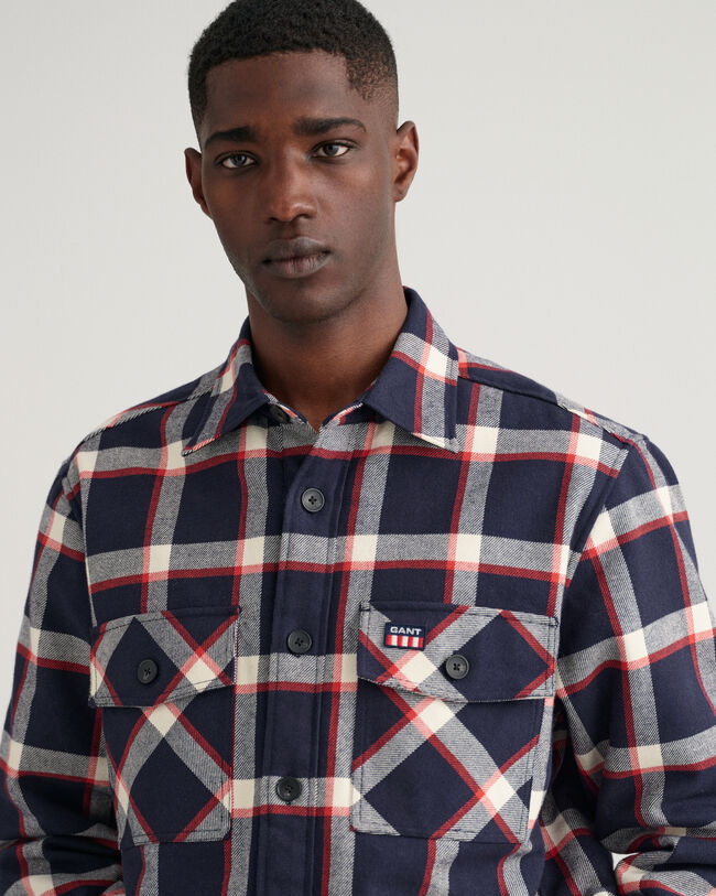 Camicia giacca in flanella a quadri