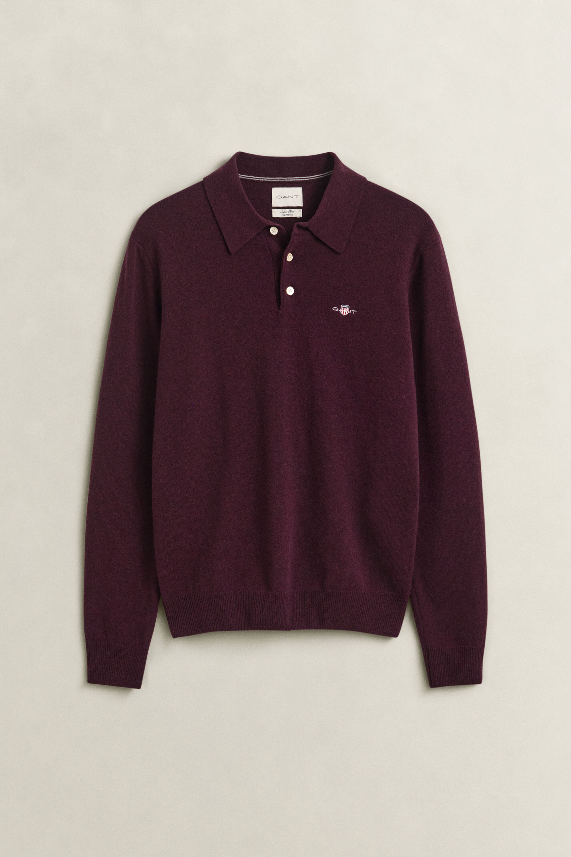 Maglia polo in finissima lana d’agnello