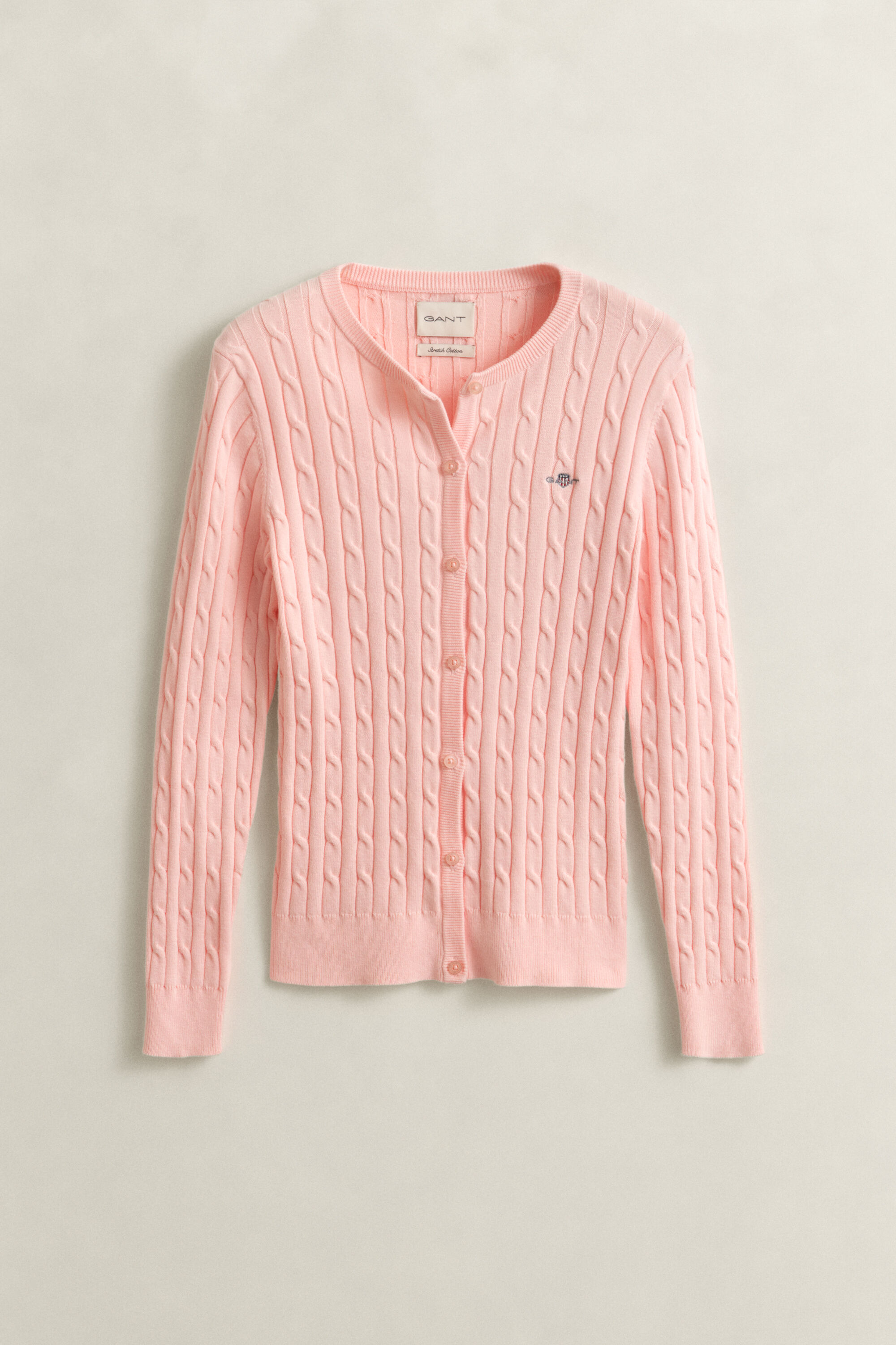 Cardigan in maglia con lavorazione a trecce