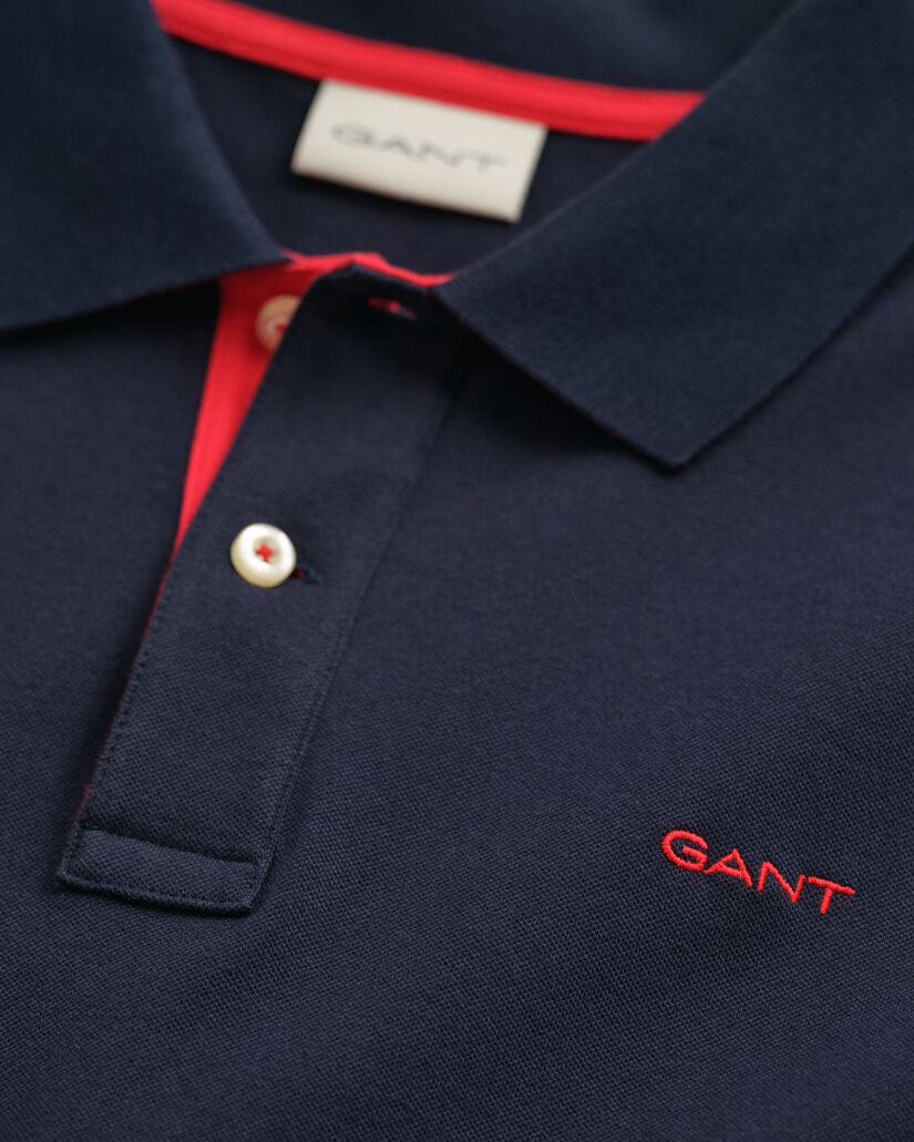 Rugger in piqué a contrasto