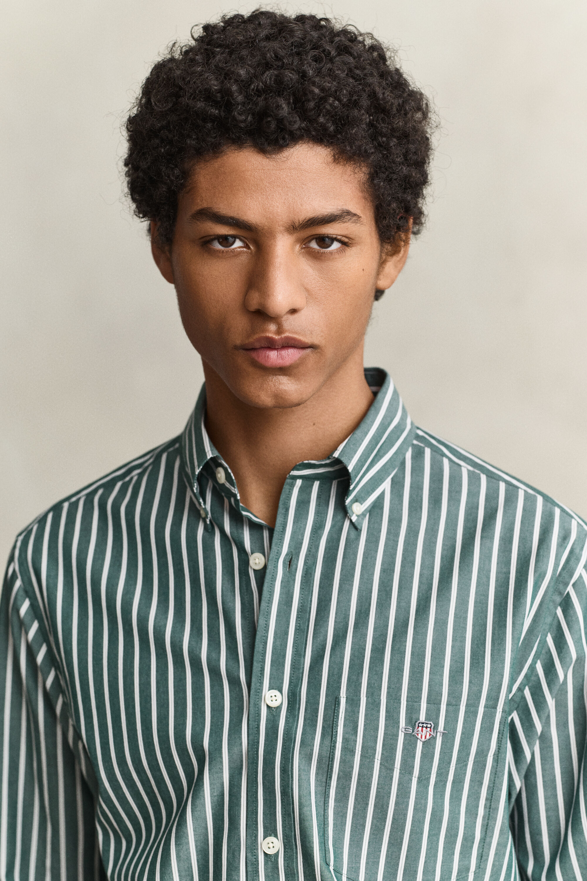 Camicia in popeline a righe