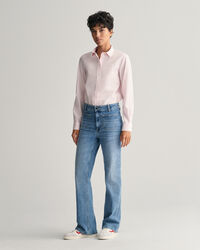 Camicia in popeline a quadri percalle regular fit