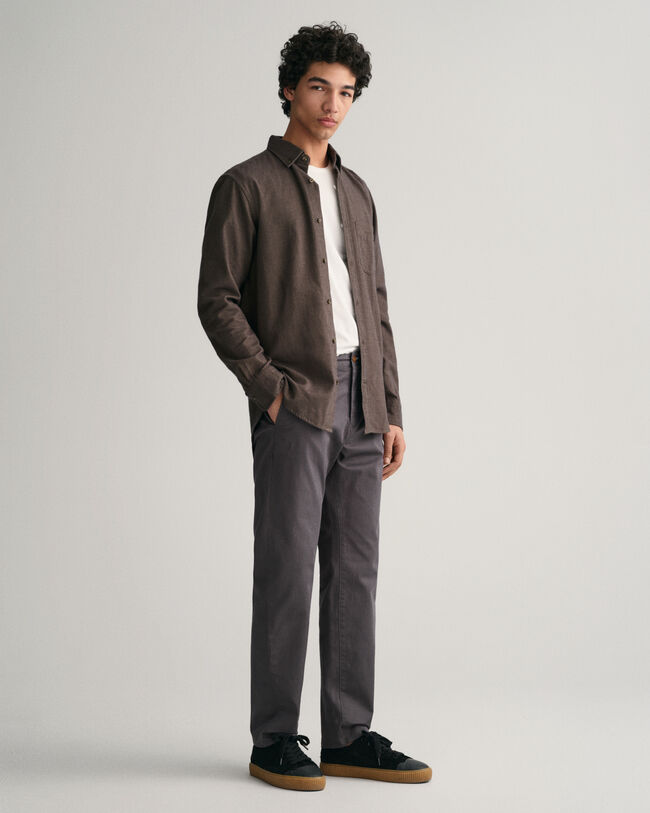 Camicia in flanella con motivo a spina di pesce regular fit