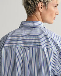 Camicia in popeline a righe oversize
