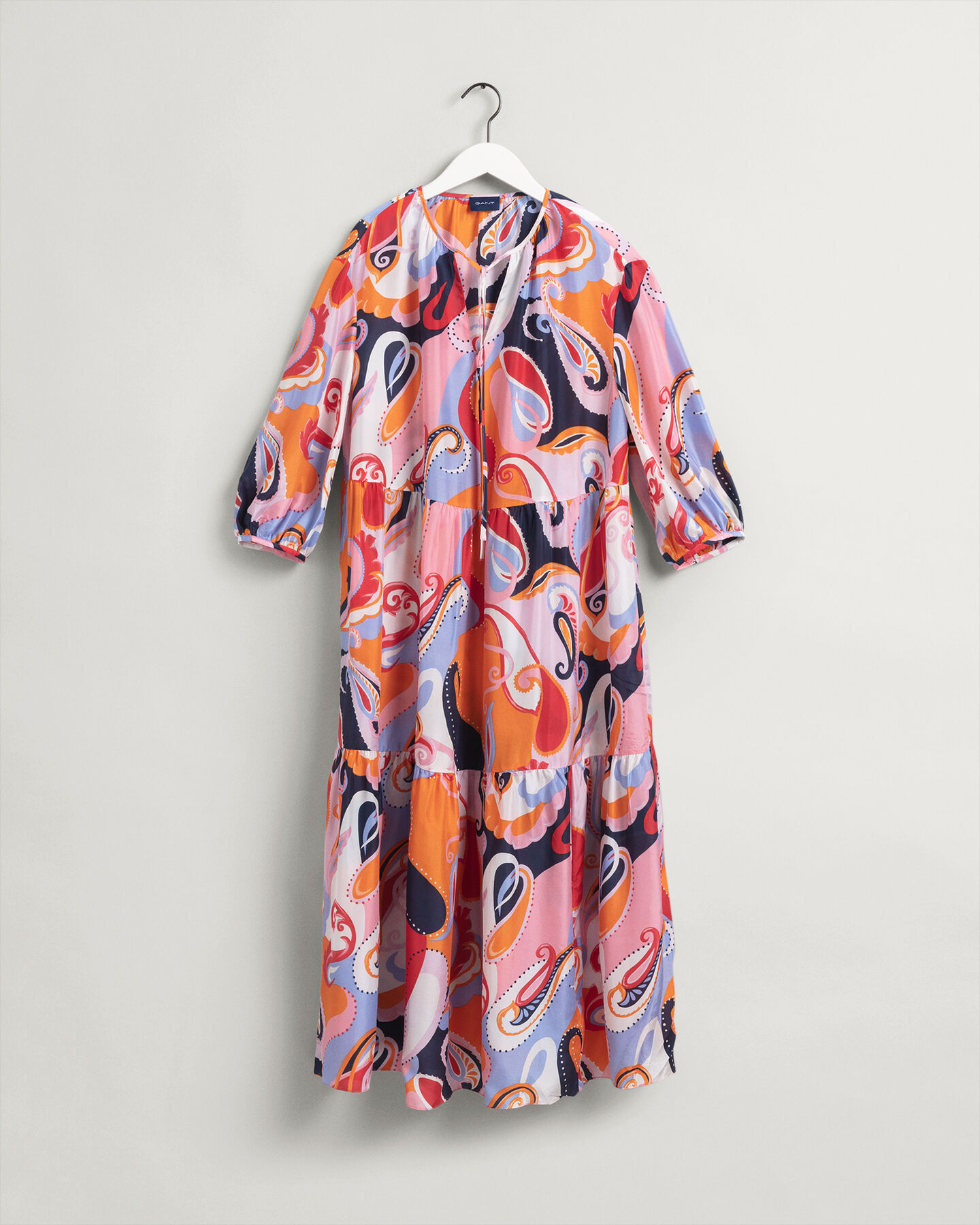 Abito di seta con motivo cachemire