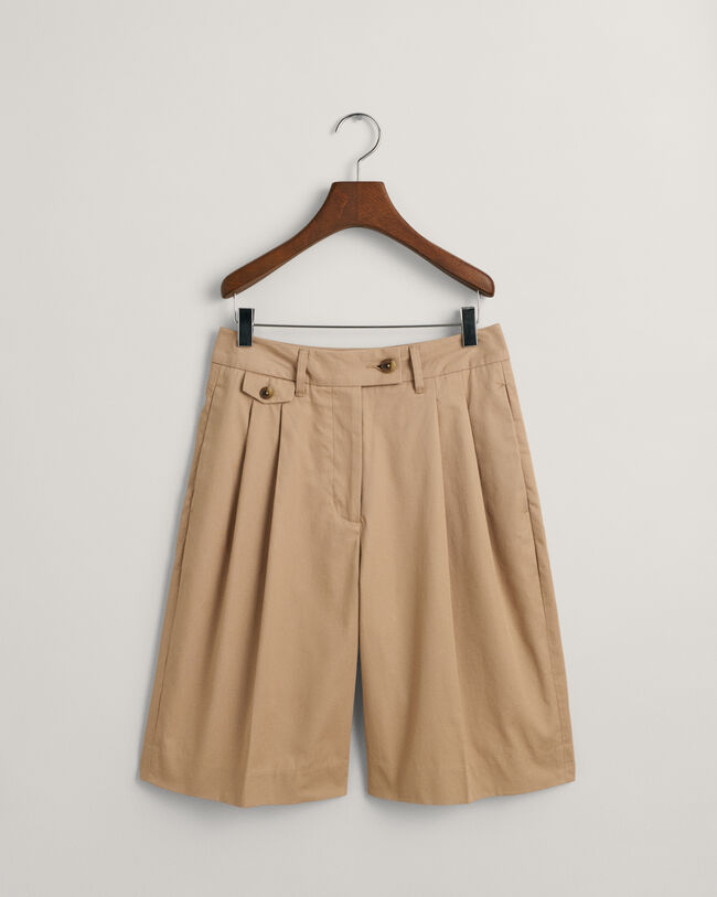 Pantaloncini chino con pinces relaxed fit